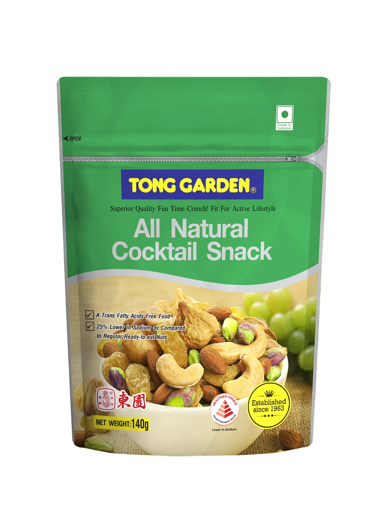 TONG GARDEN ALL NATURAL COCKTAIL SNACK 140G