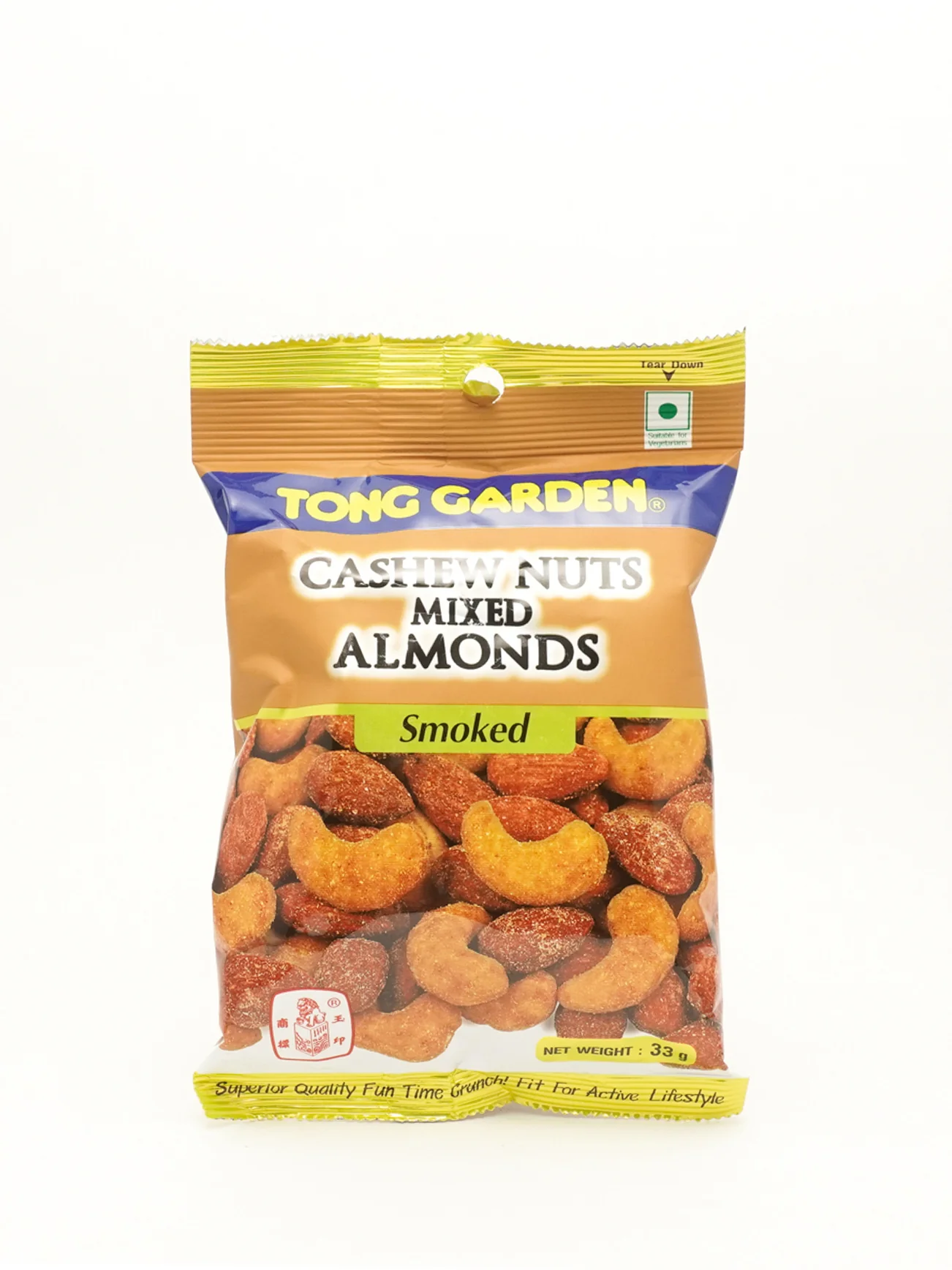 TONG GARDEN CASHEW NUTS MIXED ALMONDS SMOKE 33GM