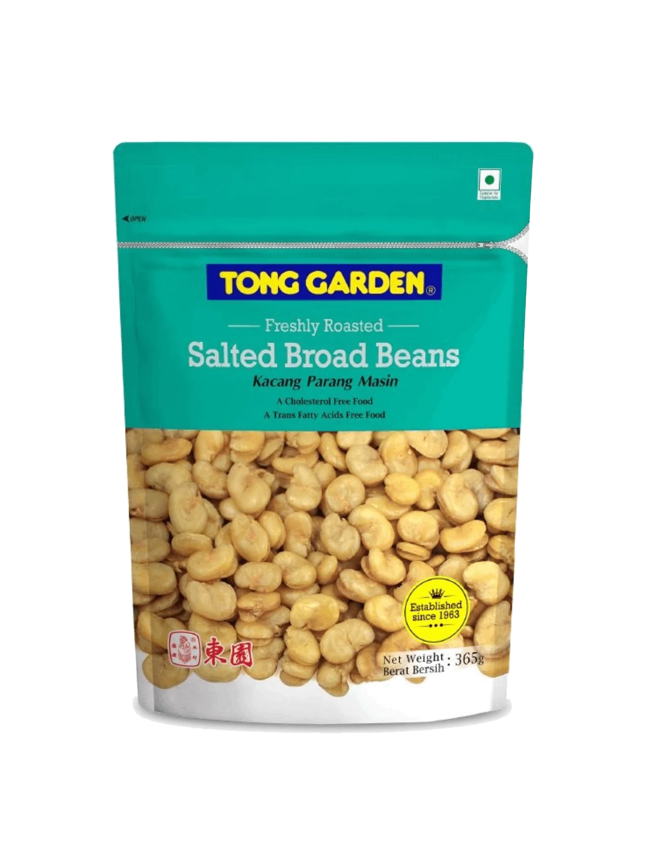 TONG GARDEN SALTED BROAD BEAN W/O SKIN 365G