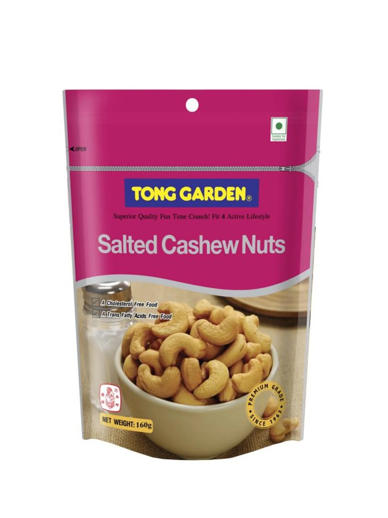 TONG GARDEN SALTED CASHEW NUTS 160G