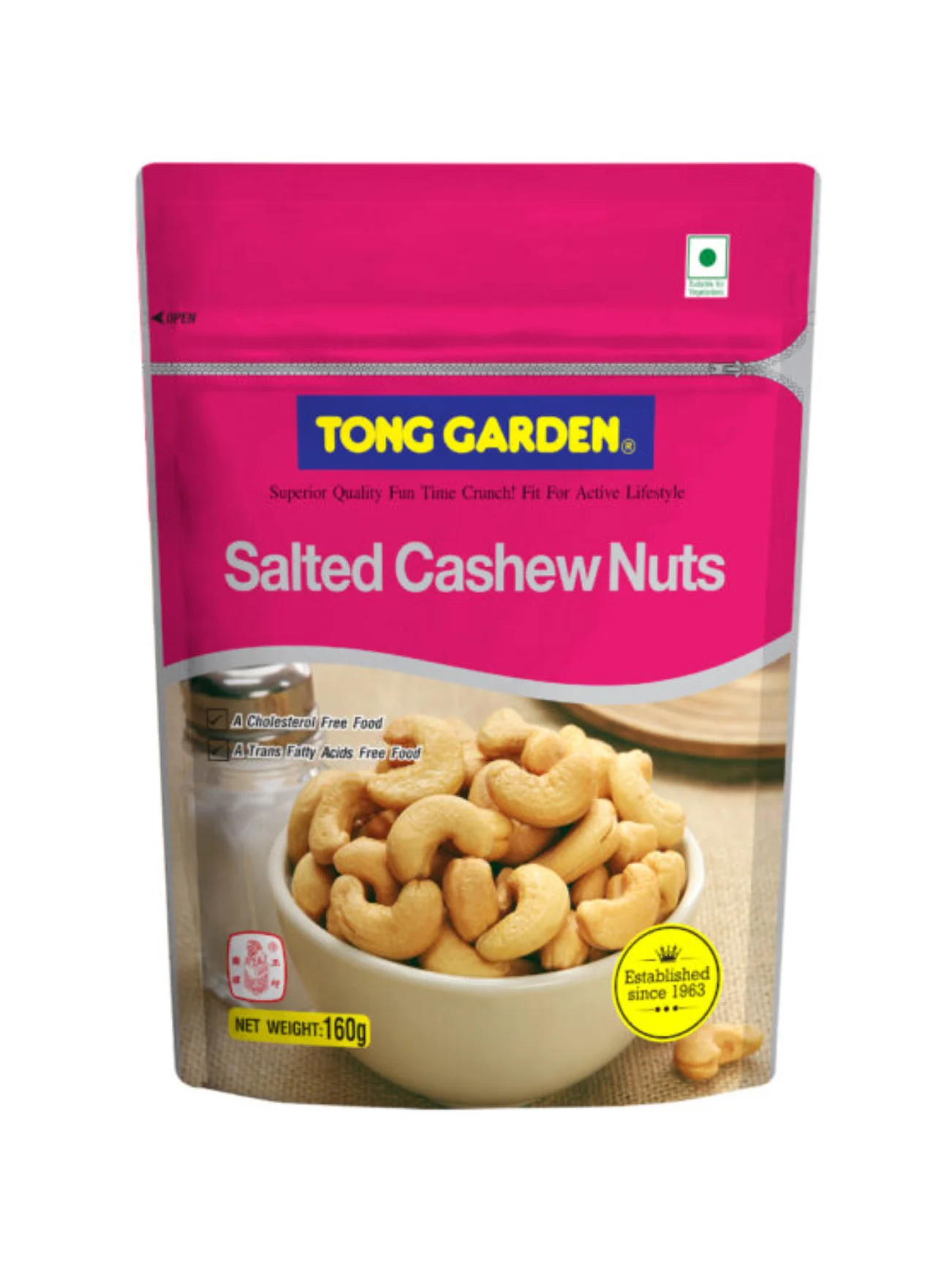 TONG GARDEN SALTED CASHEW NUTS 160G - Image 2