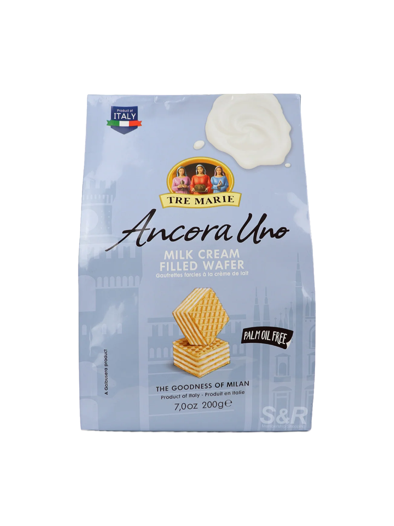 TRE MARIE ANCORA UNO WAFER MILK CREAM 200G