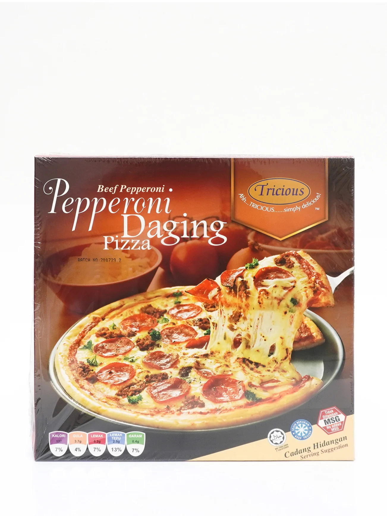 TRICIOUS 9.5'' PIZZA BEEF PEPPERONI 320G - Image 2