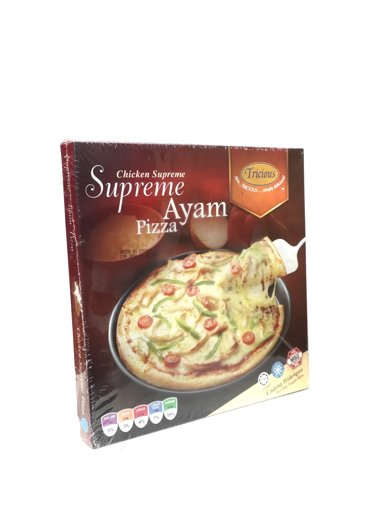 TRICIOUS 9.5'' PIZZA CHICKEN SUPREME 300GM - Image 2