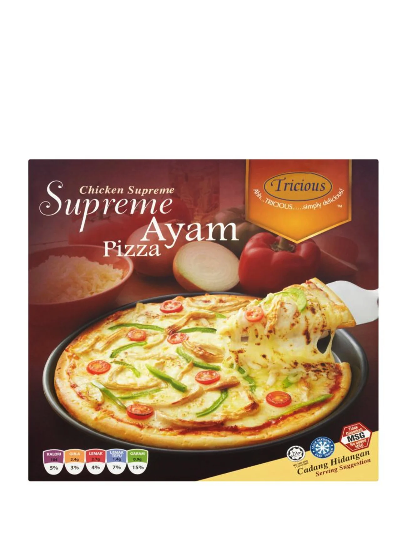 TRICIOUS 9.5'' PIZZA CHICKEN SUPREME 300GM - Image 3