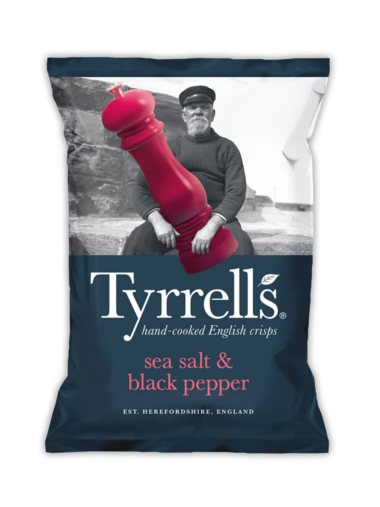TYRRELLS P/CHIPS SEA SALT BLACK PEPPER 150G