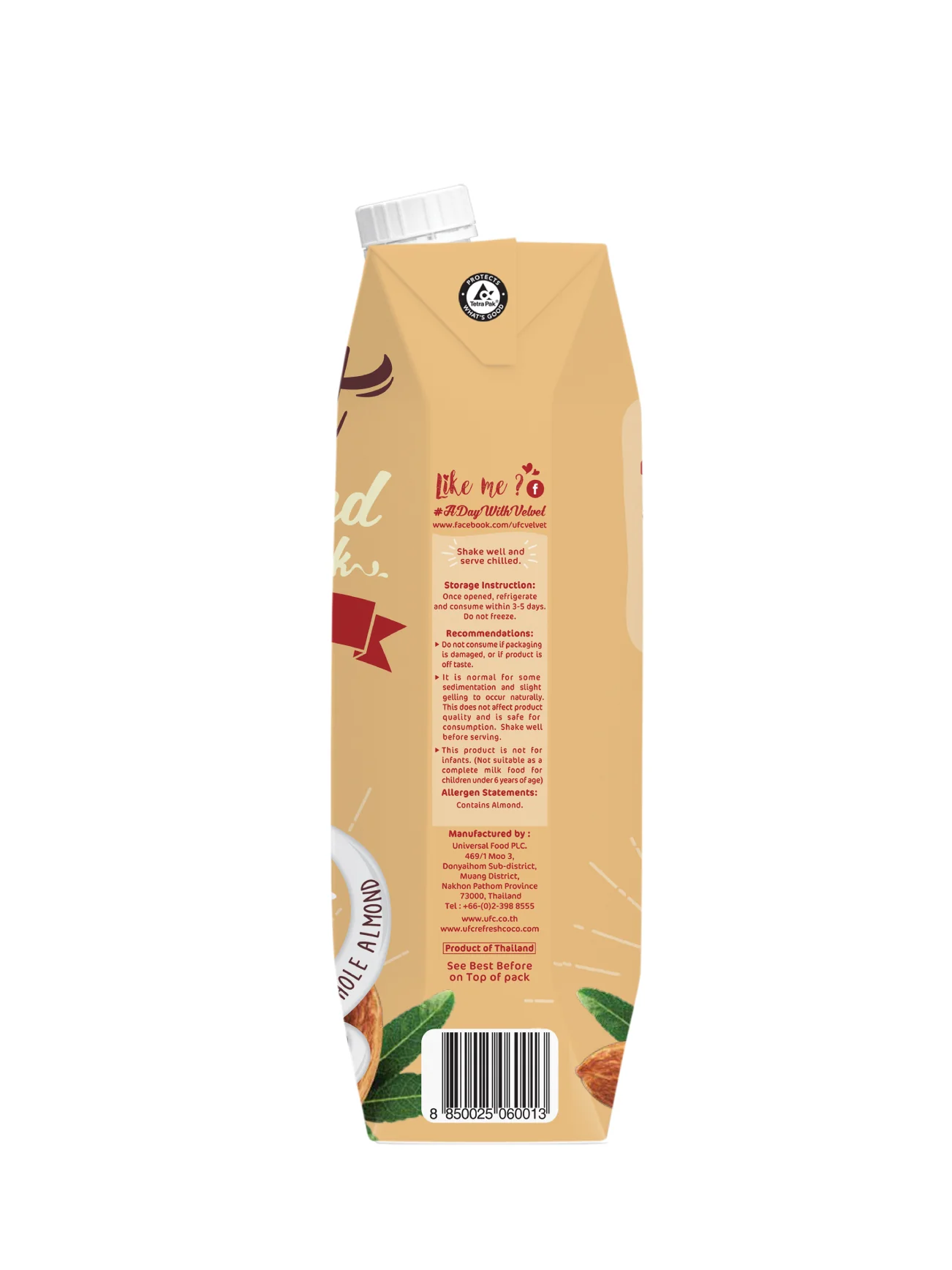 UFC VELVET ALMOND DRINK ORIGINAL 1L - Image 4