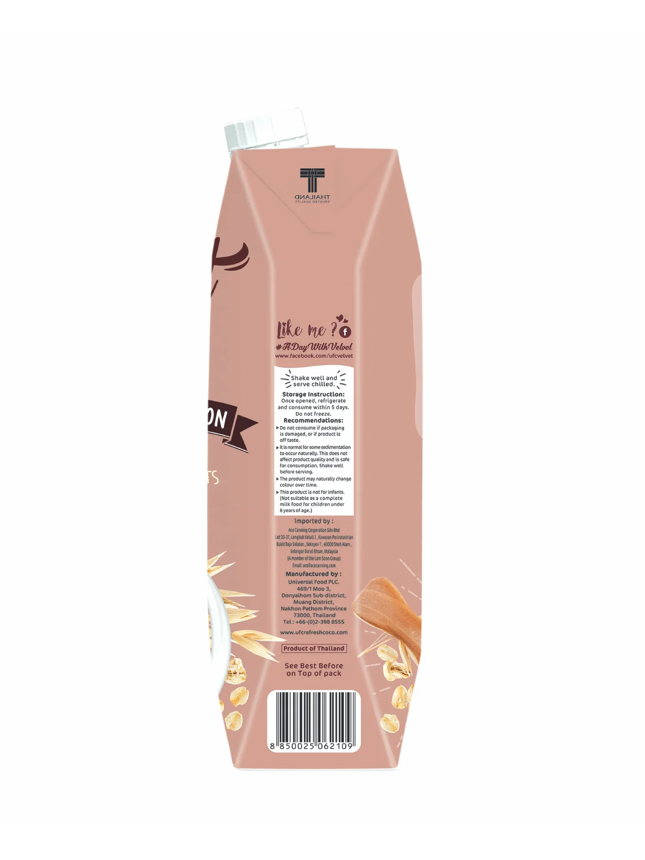 UFC VELVET OAT MILK BARISTA EDITION 1L - Image 3