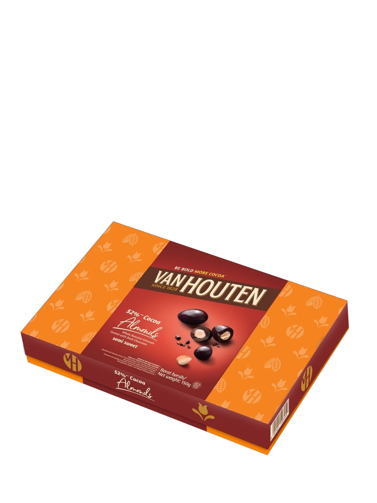 VAN HOUTEN BOX SEMI SWEET ALMOND 150G