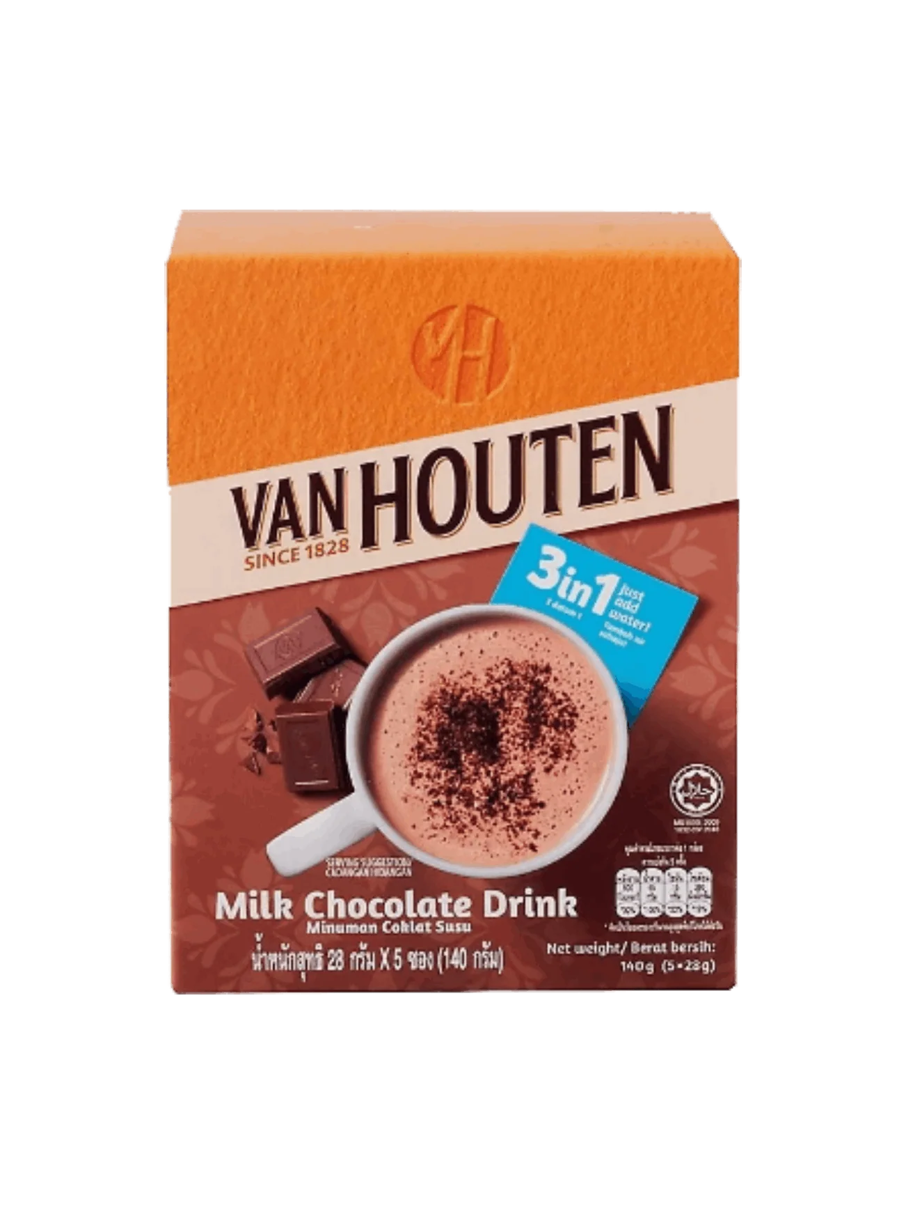 VAN HOUTEN MILK CHOCOLATE DRINK 5X28G