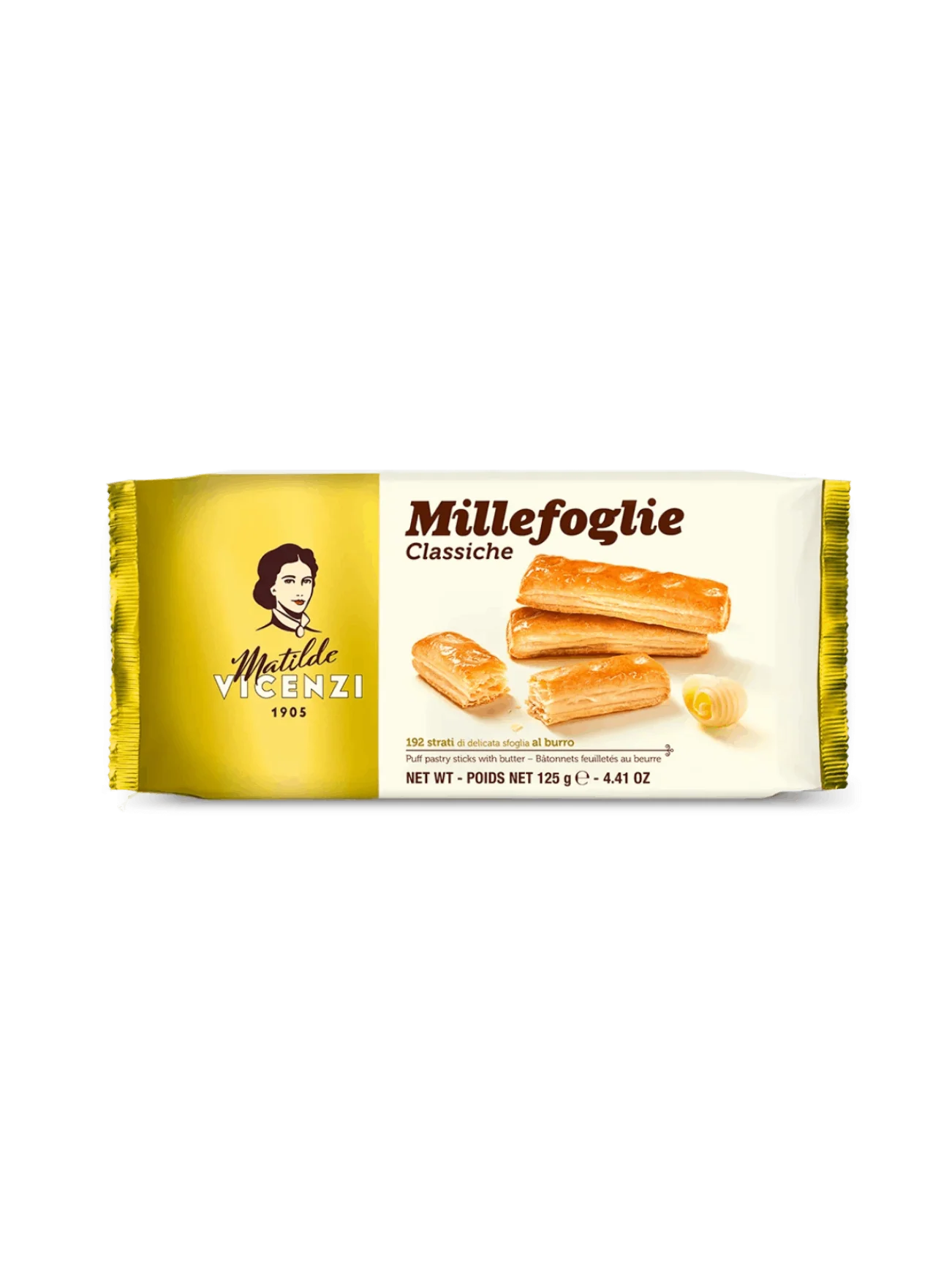 VICENZI PUFF PASTRY BUTTER STICKS 125G