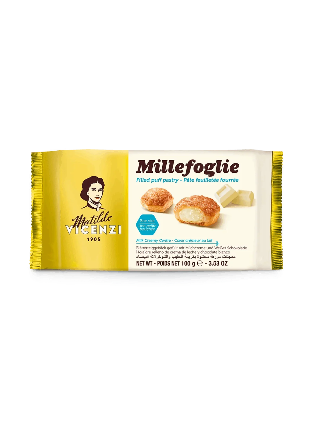 VICENZI PUFF PASTRY MILK CREAM 100G