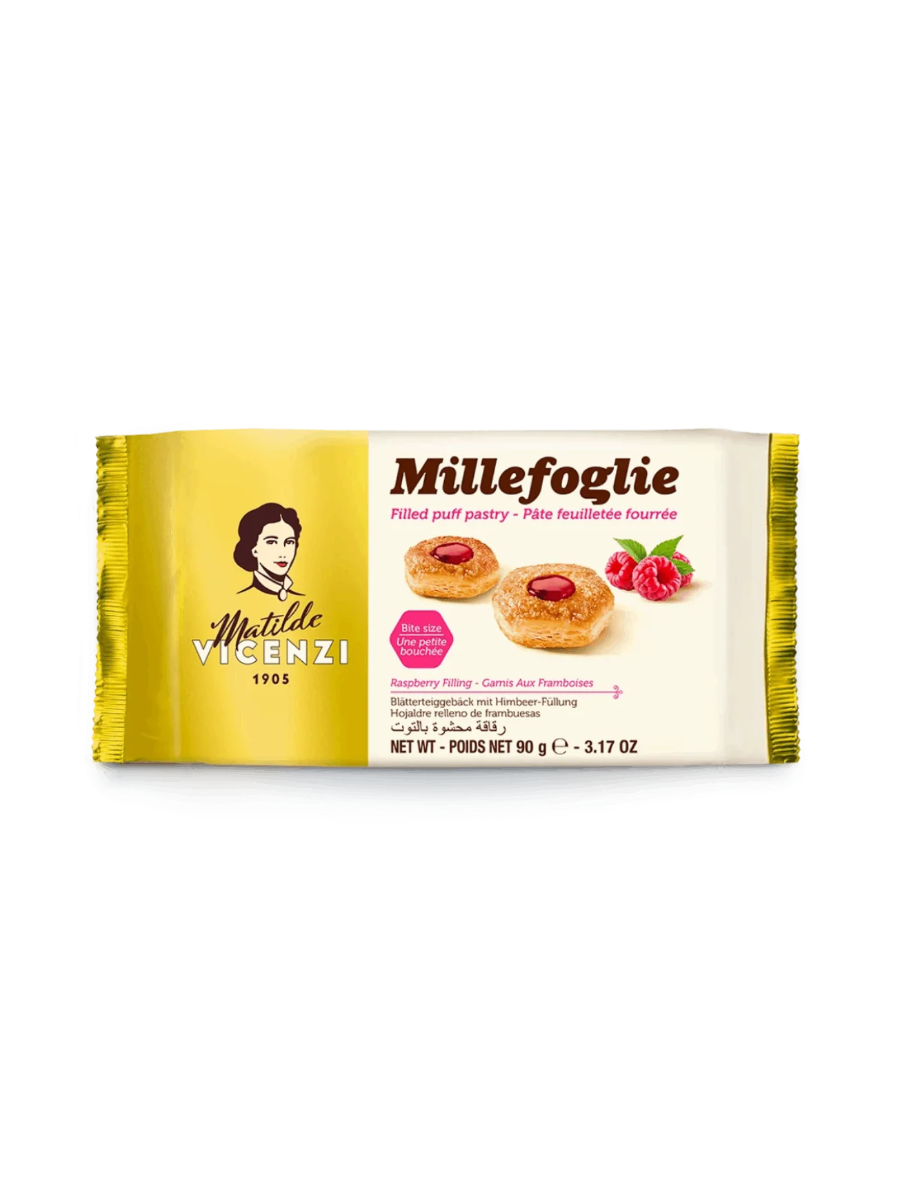 VICENZI PUFF PASTRY RASPBERRY 90G