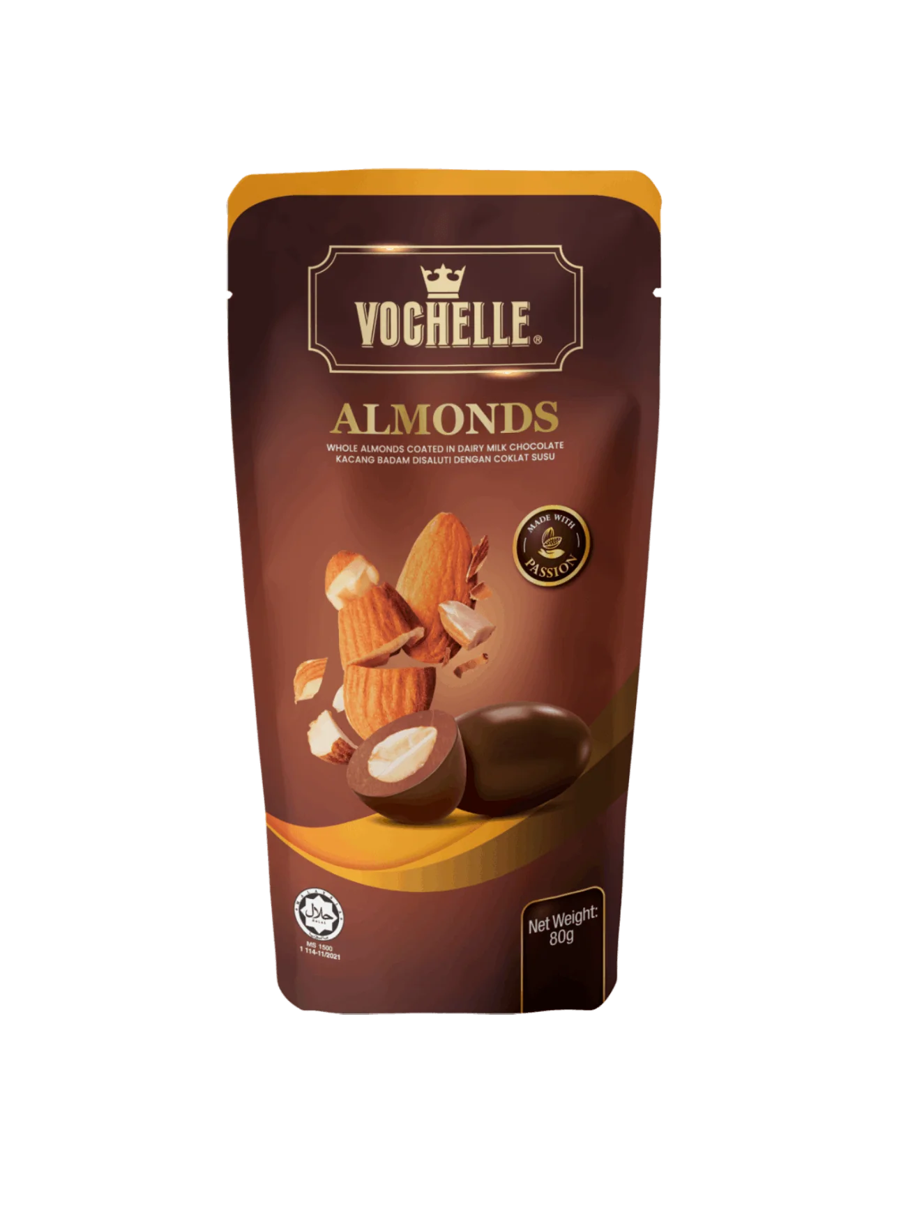VOCHELLE ALMONDS DOYPACK 80G