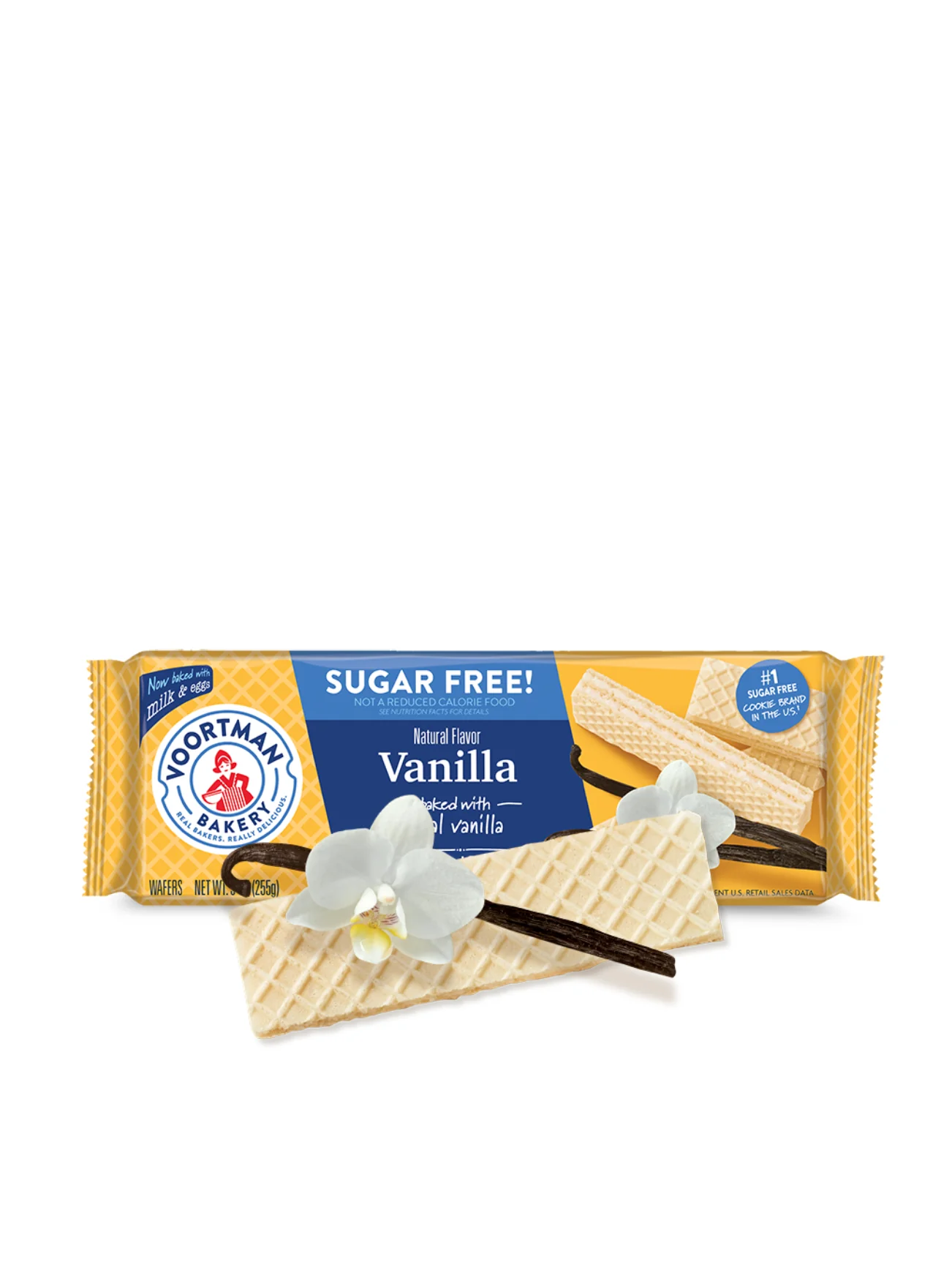 VOORTMAN SUGAR FREE VANILLA WAFERS 255G