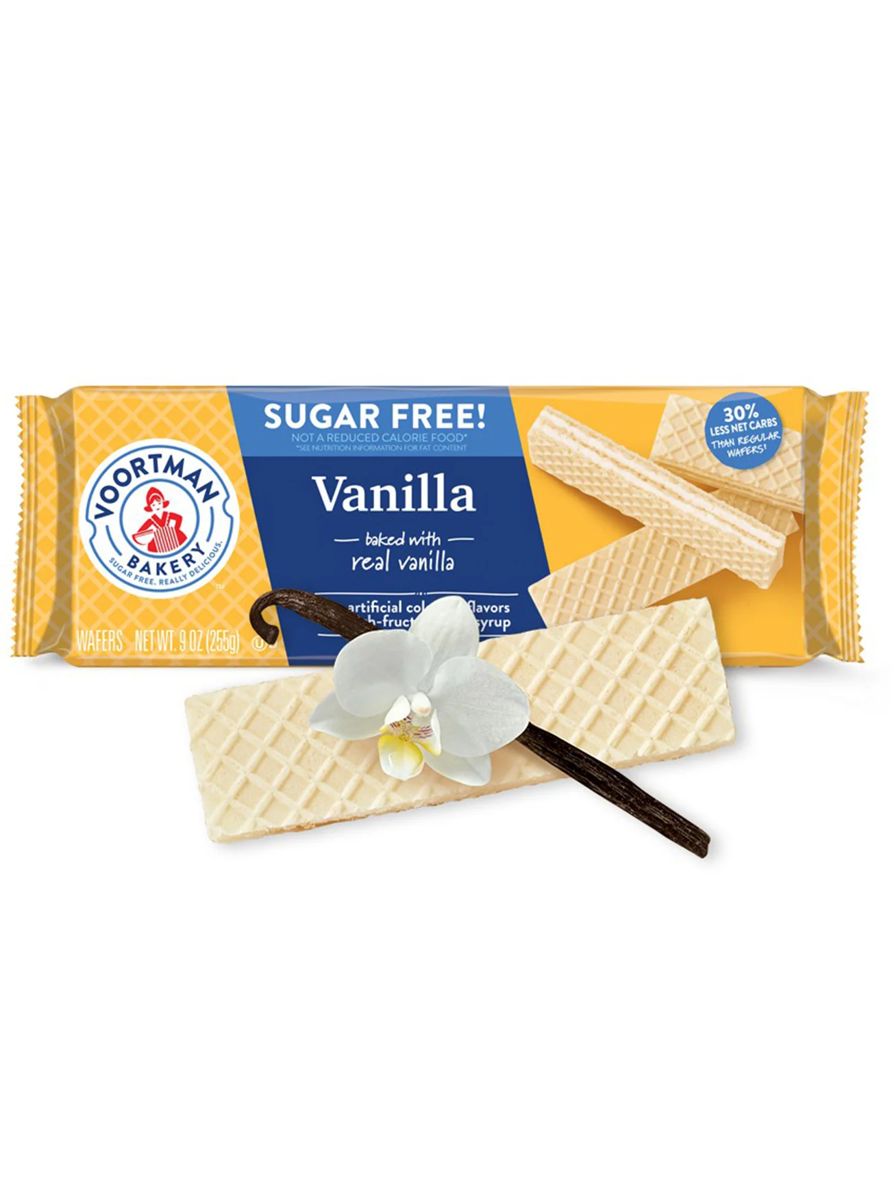 VOORTMAN SUGAR FREE VANILLA WAFERS 255G - Image 3