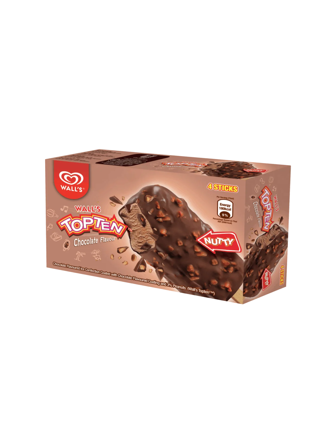 WALL'S TOP TEN CHOC MP 4X70ML