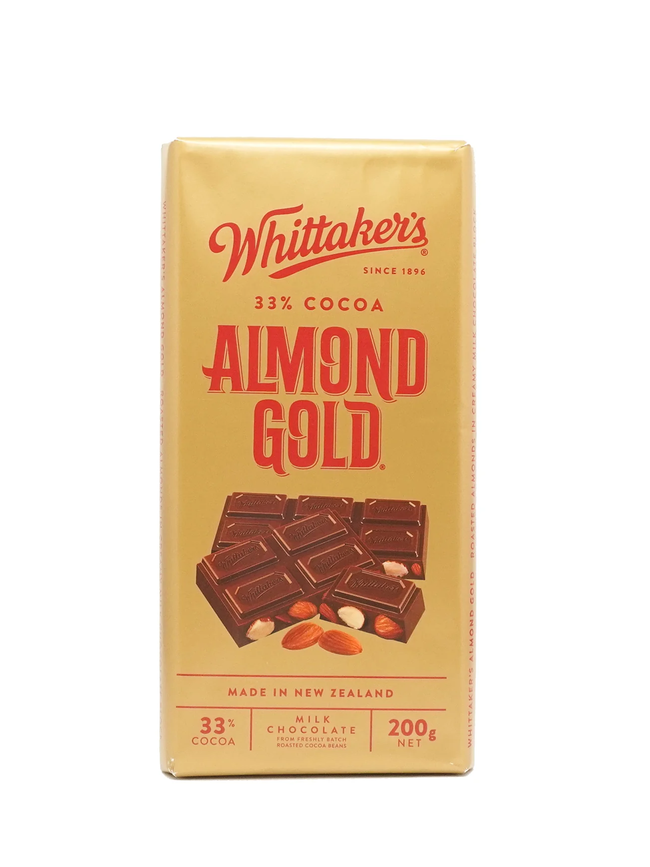WHITTAKERS BLOCKS ALMOND GOLD 200G