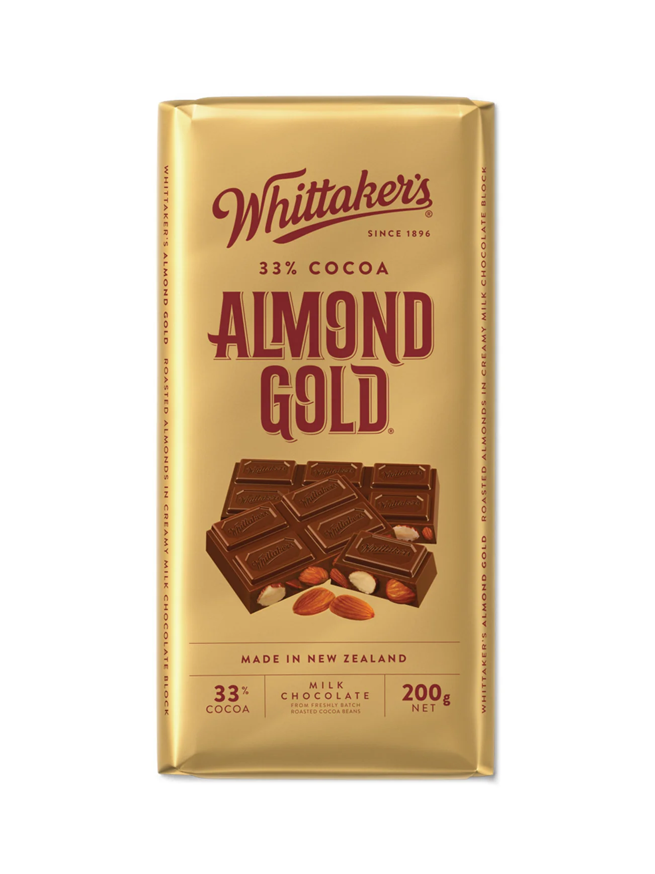 WHITTAKERS BLOCKS ALMOND GOLD 200G - Image 2