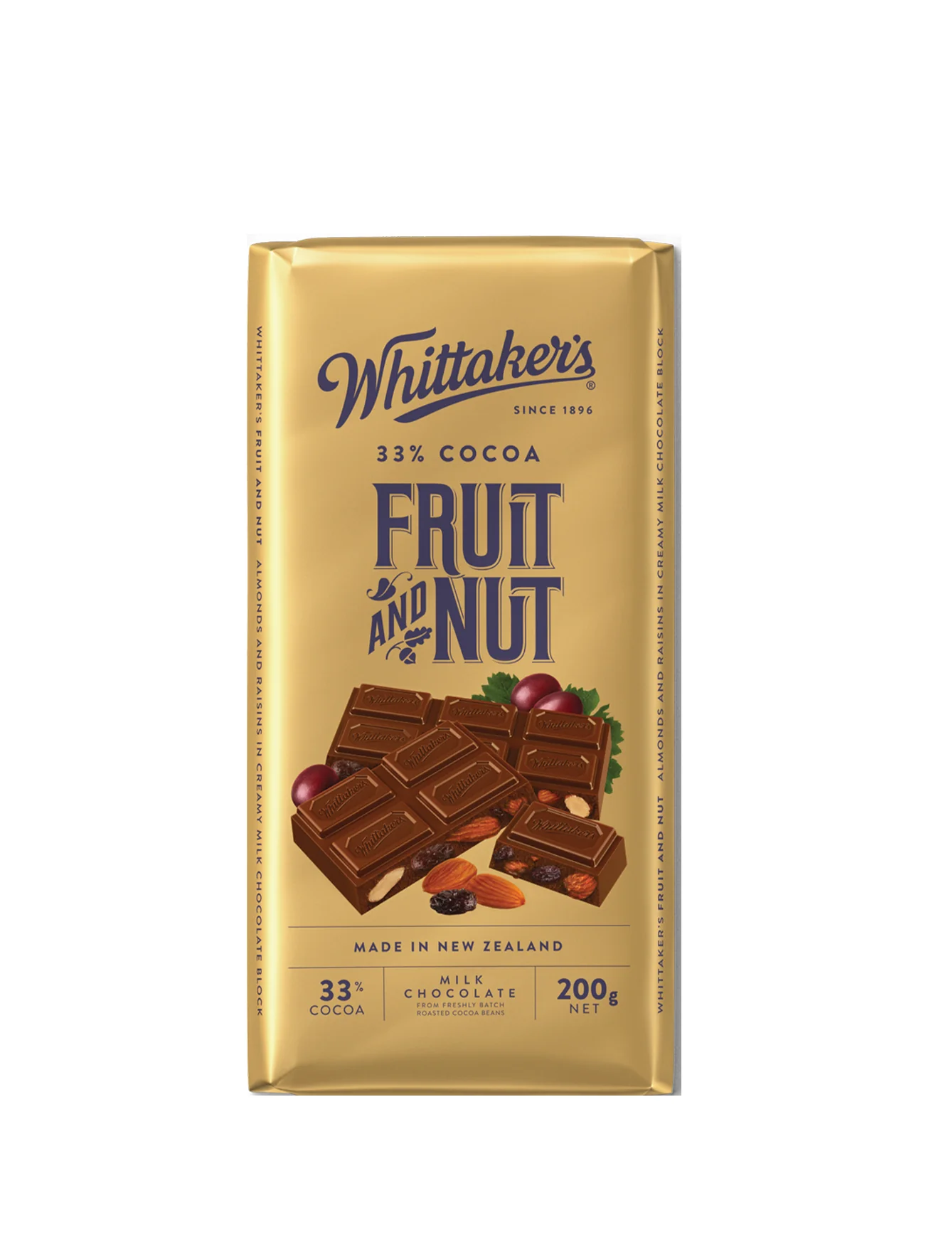 WHITTAKERS BLOCKS FRUIT & NUT 200G