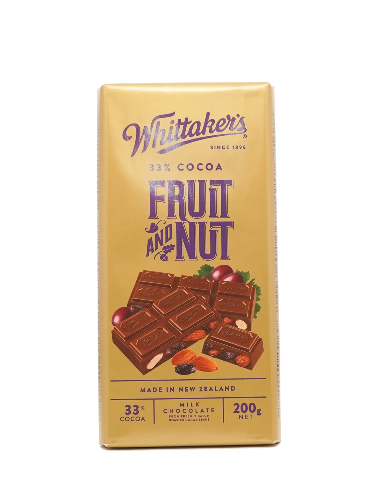 WHITTAKERS BLOCKS FRUIT & NUT 200G - Image 2