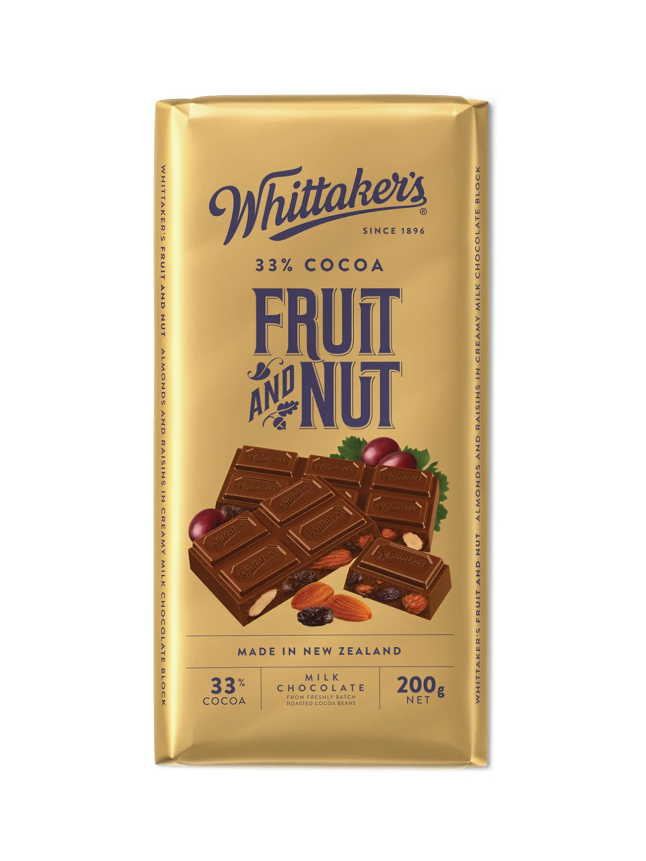 WHITTAKERS BLOCKS FRUIT & NUT 200G - Image 3