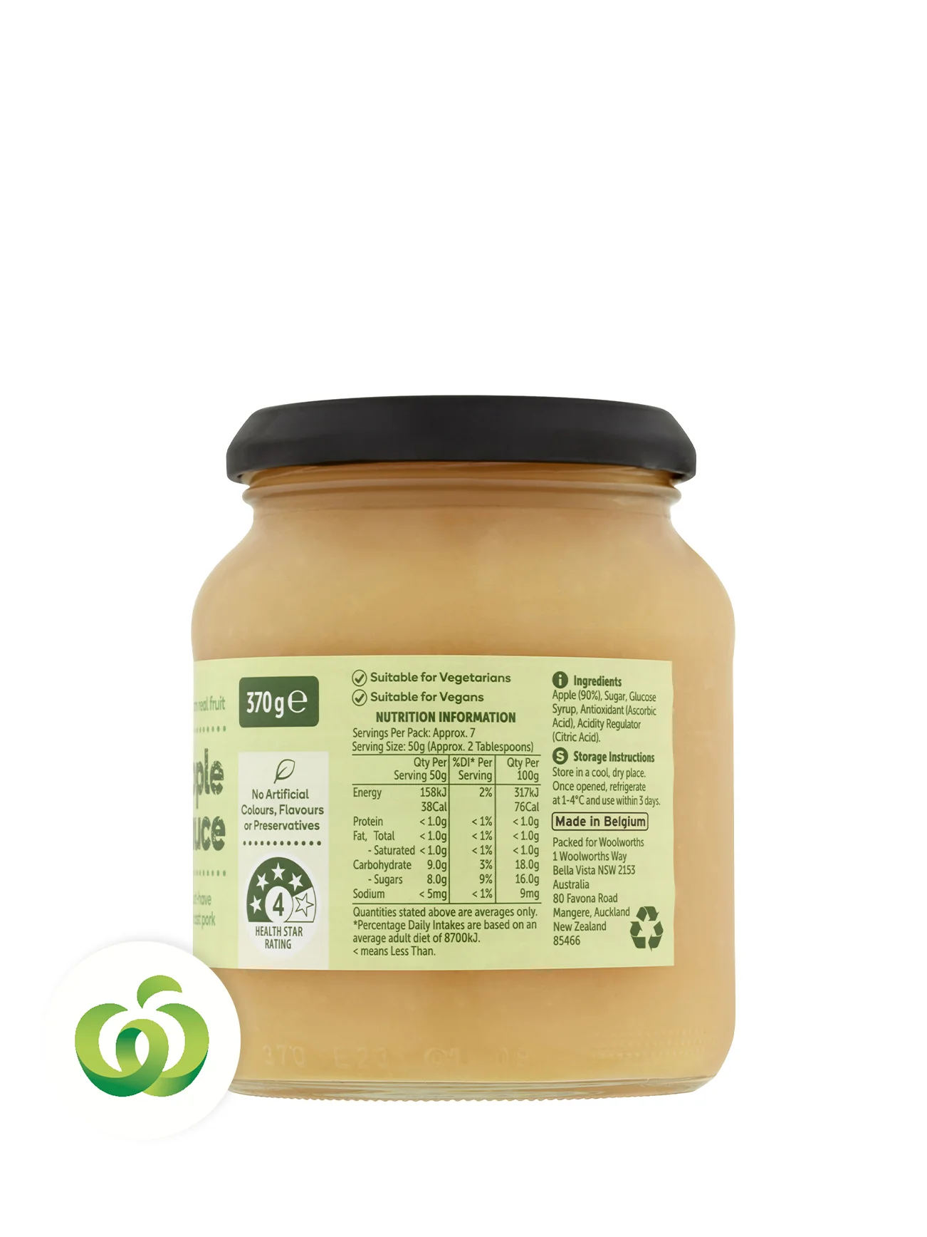 WOOLWORTHS APPLE SAUCE 370G - Image 3