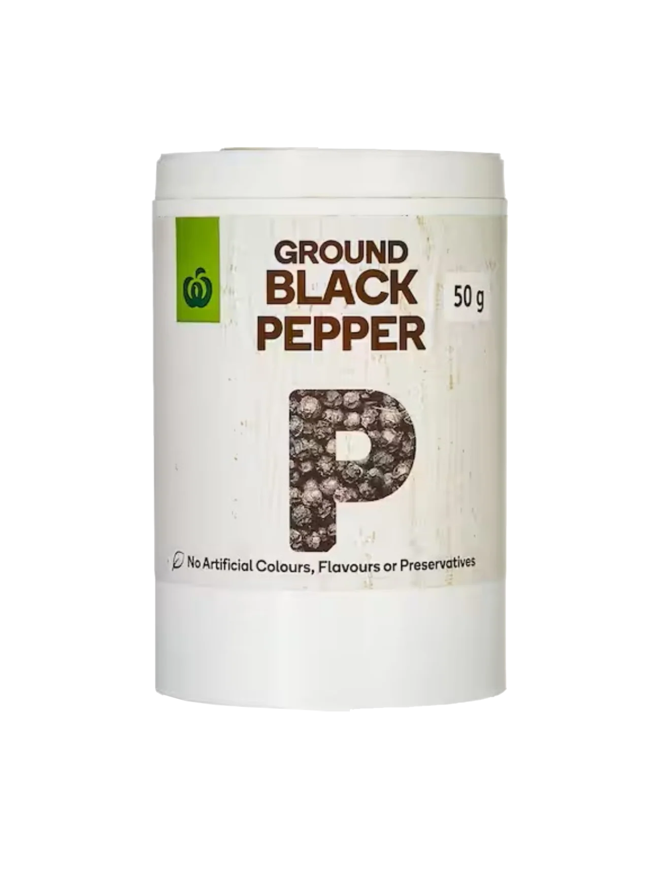 WOOLWORTHS BLACK PEPPER GROUND 50G