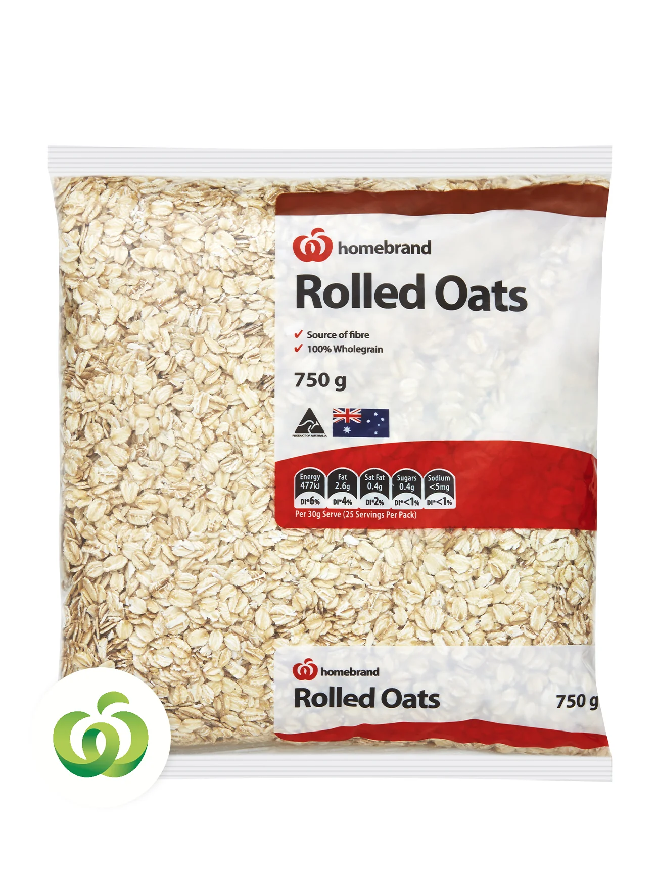 WOOLWORTHS ROLLED OATS TRADITIONAL 750G