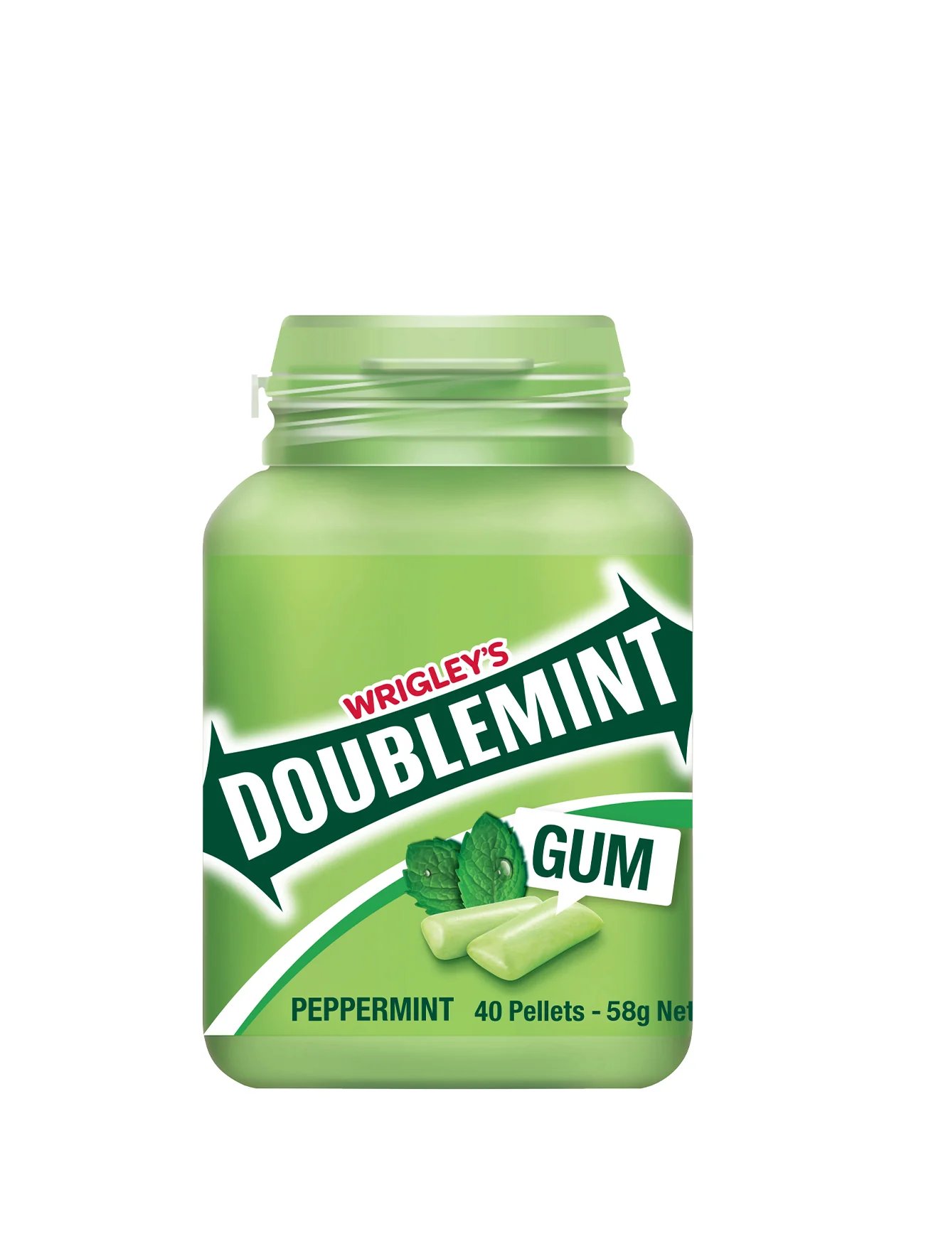WRIGLEY'S DOUBLEMINT PEPPERMINT BOTTLE 40S