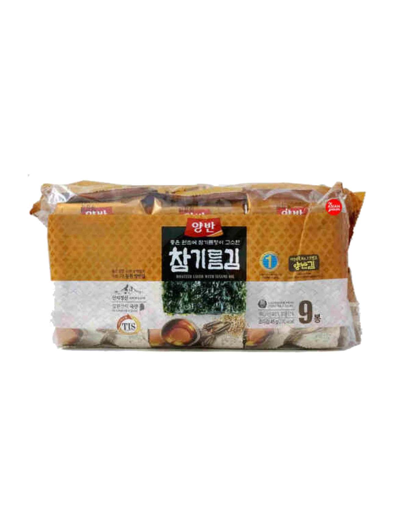 YANGBAN ROASTED LAVER W SESAME OIL 9X5G