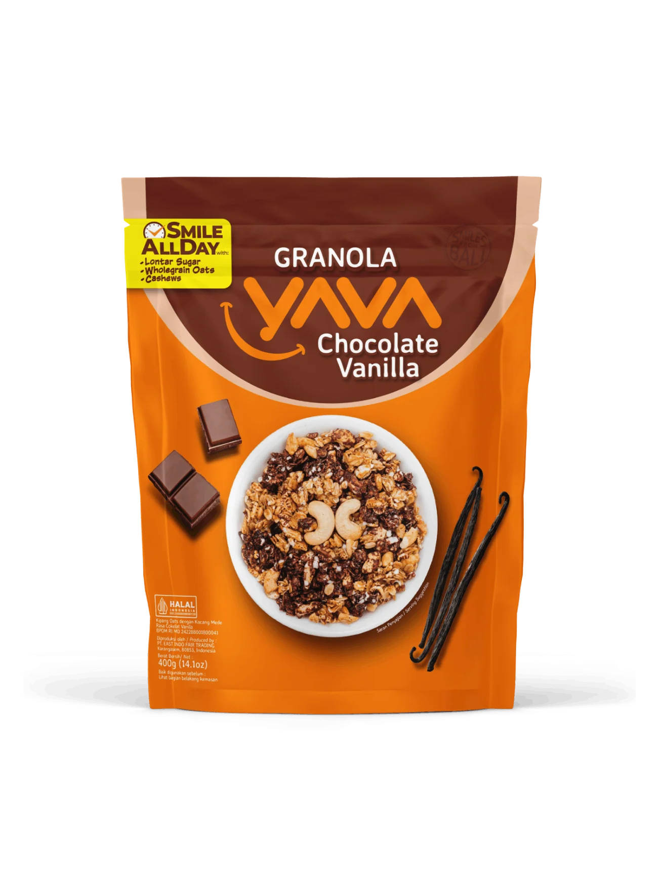 YAVA GRANOLA CHOCOLATE VANILLA 200G