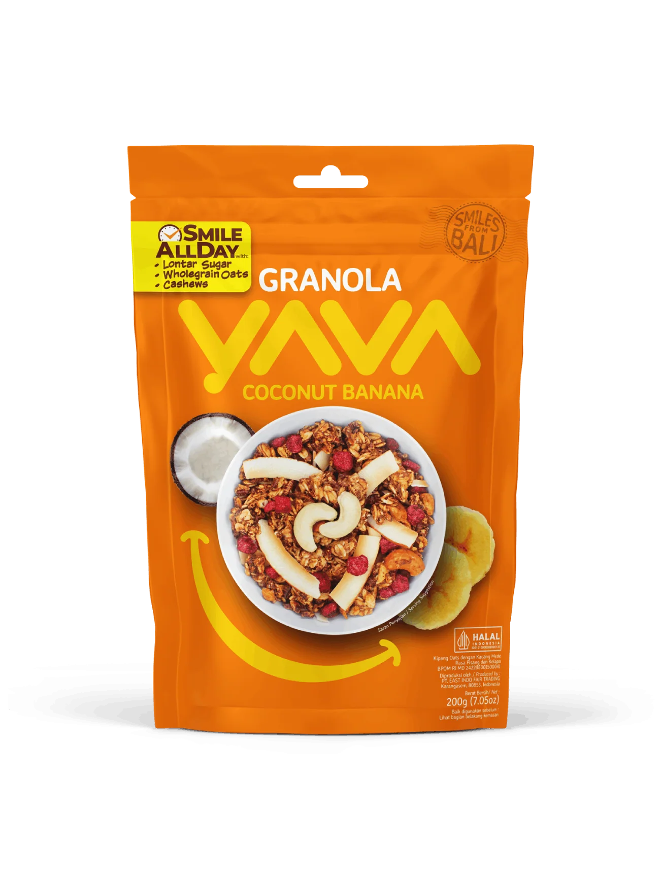 YAVA GRANOLA COCONUT BANANA 200G