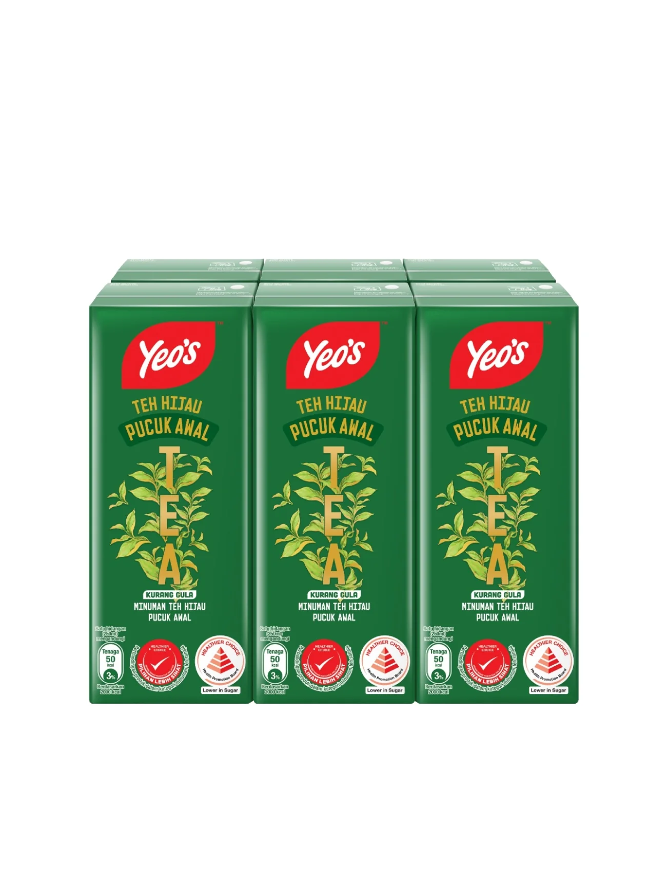 YEOS FIRST HARVEST GREEN TEA 6X250ML