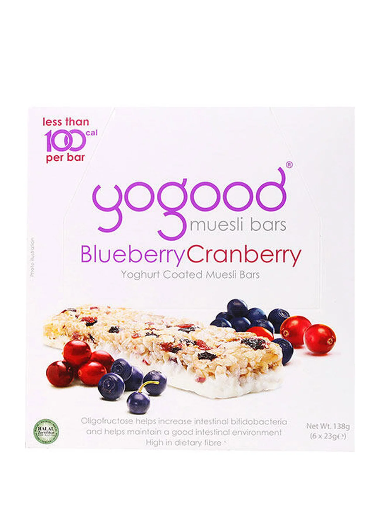 YOGOOD BLUEBERRY & CRANBERRY YOG BAR 138G