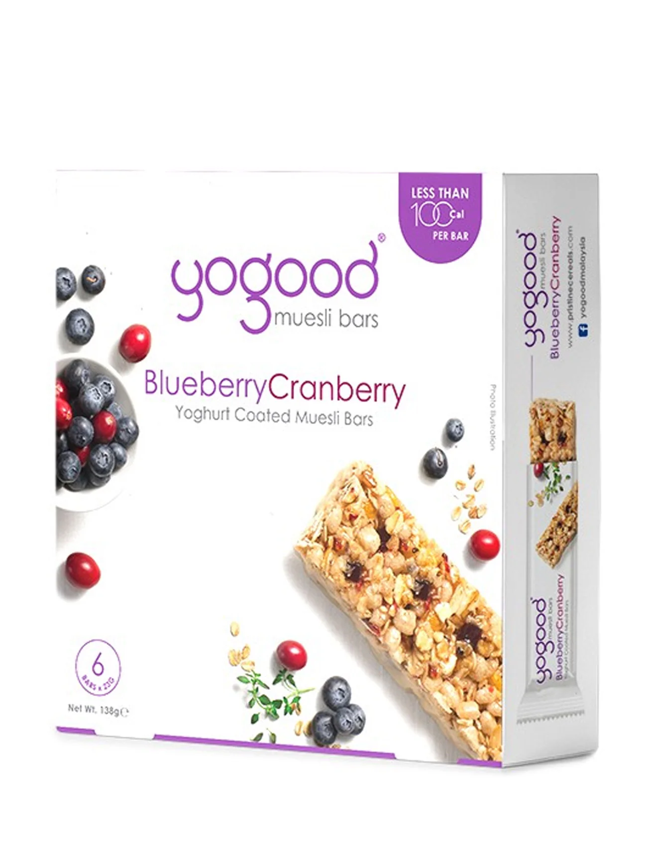 YOGOOD BLUEBERRY & CRANBERRY YOG BAR 138G - Image 2